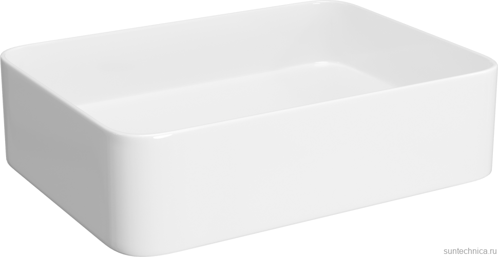 Накладная раковина STWORKI Берген S21411WH 50 глянцевая белая, прямоугольная