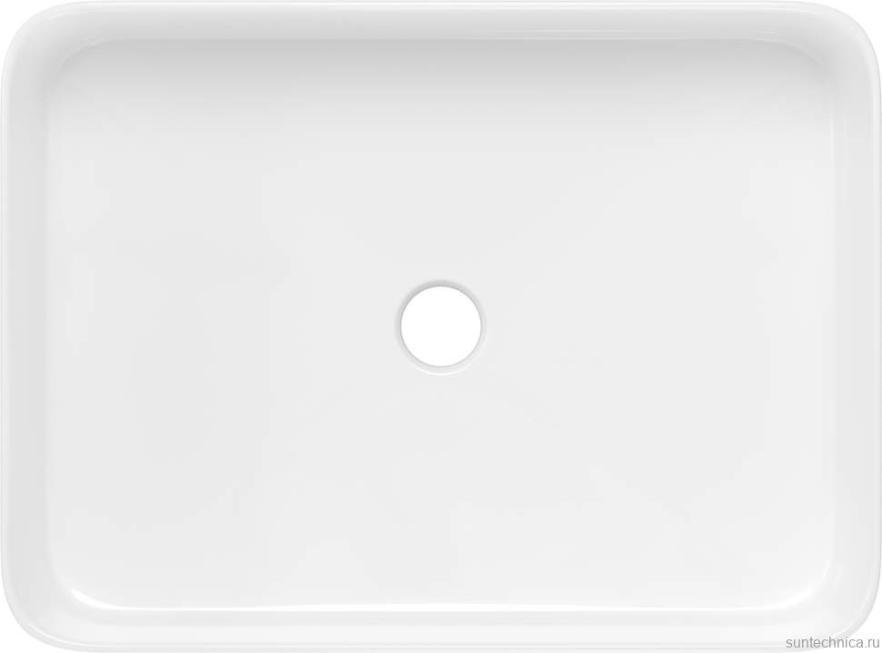 Накладная раковина STWORKI Берген S21411WH 50 глянцевая белая, прямоугольная