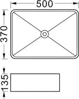 Накладная раковина STWORKI Берген S21411WH 50 глянцевая белая, прямоугольная