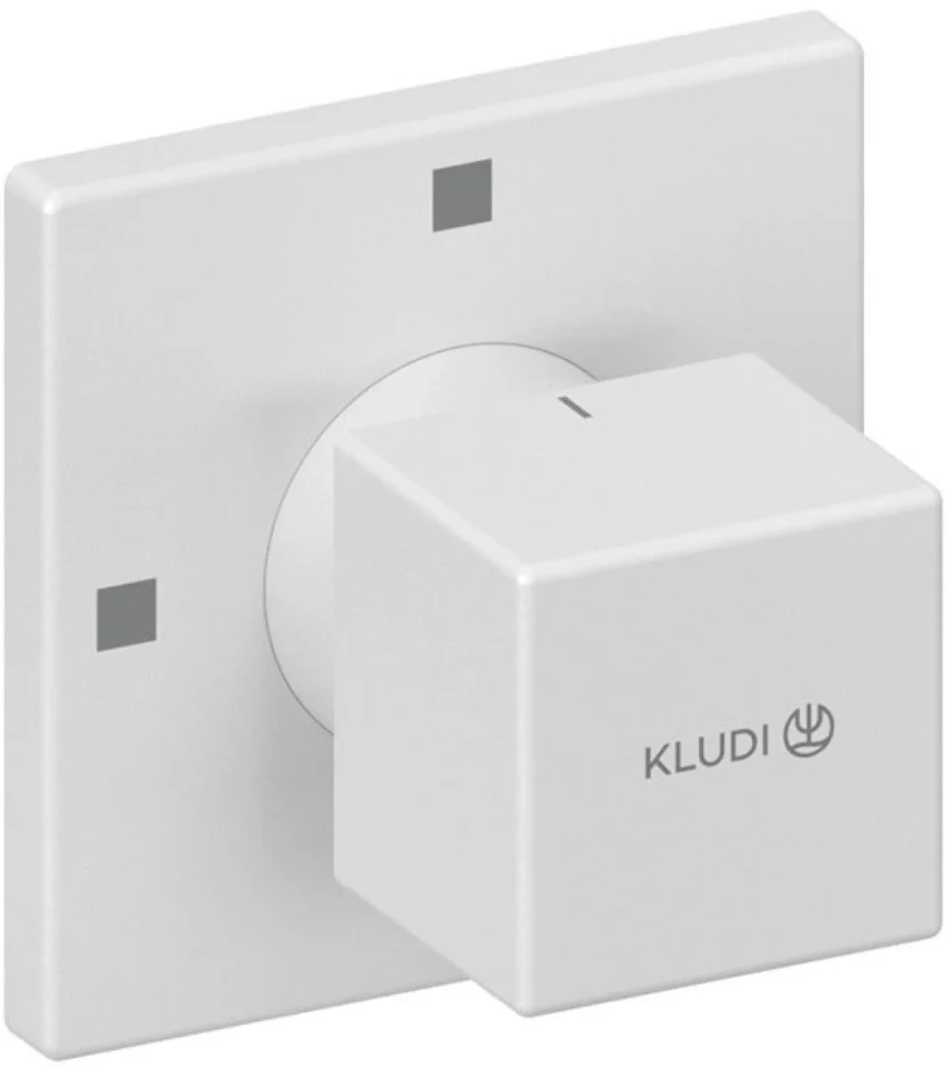 Переключатель потоков Kludi Decus 548465375 белый матовый, на три потребителя