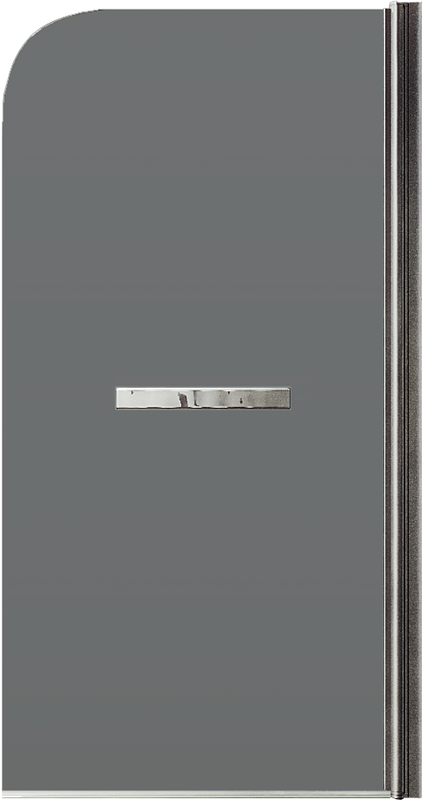 Шторка на ванну Maybahglass MGV-785-5 70x140, профиль матовый хром, стекло графит
