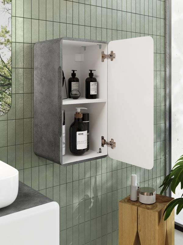 Шкаф в ванную Art&Max Genova 70 подвесной, бетон лофт натуральный