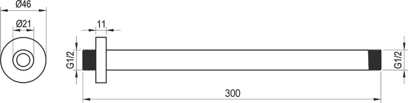Кронштейн для верхнего душа Ravak 704.21GB графит