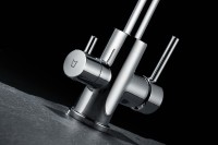 Комплект Мойка Paulmark Kroner PM217851-BSR брашированная нержавеющая сталь R + Смеситель Essen Es213211-CR хром + Измельчитель Intenso