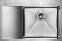 Комплект Мойка Paulmark Kroner PM217851-BSR брашированная нержавеющая сталь R + Смеситель Essen Es213211-CR хром + Измельчитель Intenso