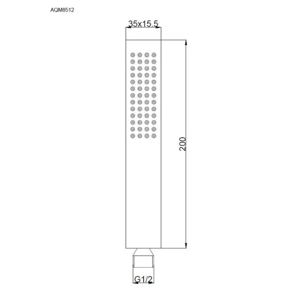 Лейка для душа AQUAme Savona с черным матовым покрытием AQM8512MB