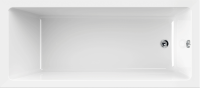 Акриловая ванна Cezares Plane Solo 170x70 см, пристенная, белая, с каркасом