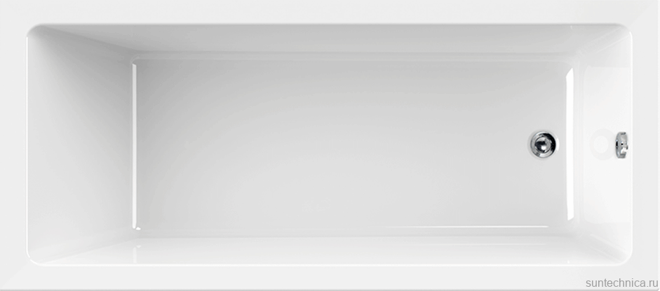Акриловая ванна Cezares Plane Solo 170x70 см, пристенная, белая, с каркасом