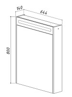Зеркало-шкаф Belux Неман белый глянцевый, с подсветкой