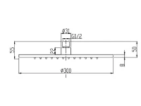 Верхний душ Splendy Feeling R FR212X300R1CR хром