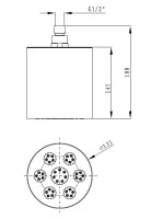Верхний душ Cezares CZR-SPW130-01 хром, с термостатом Верхний душ Cezares CZR-SPW130-01 хром, с термостатом