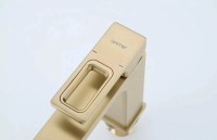 Смеситель для раковины Gappo G17-3 G1017-3 золотой сатин
