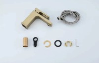 Смеситель для раковины Gappo G17-3 G1017-3 золотой сатин