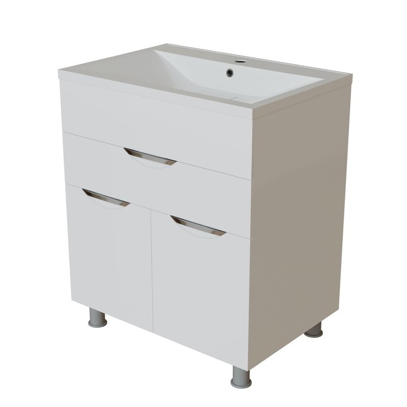 Тумба д/ванной "ЭТЬЕН-65" под раковину Нелли-65 (MIXLINE) (ПВХ)