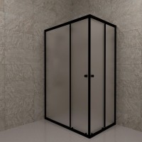 Душевой уголок Triton Вента БВ Щ0000064632 120х80 см, профиль черный матовый, стекло матовое