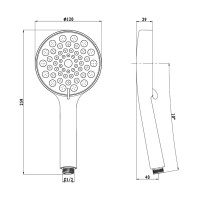 Душевая лейка Olive'S D186 глянцевая хром Душевая лейка Olive'S D186 глянцевая хром