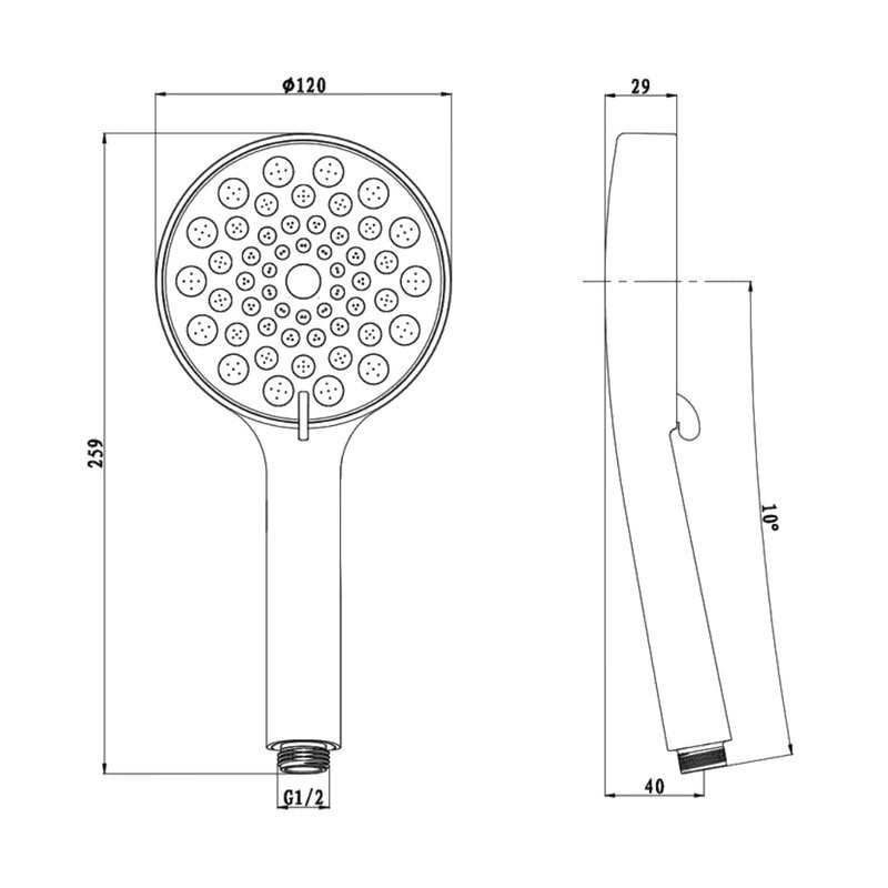 Душевая лейка Olive'S D186 глянцевая хром