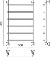 Полотенцесушитель водяной Маргроид Вид 8 08-8050-000 80x50