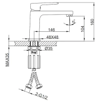 Смеситель для раковины Frap H89 F1089 хром