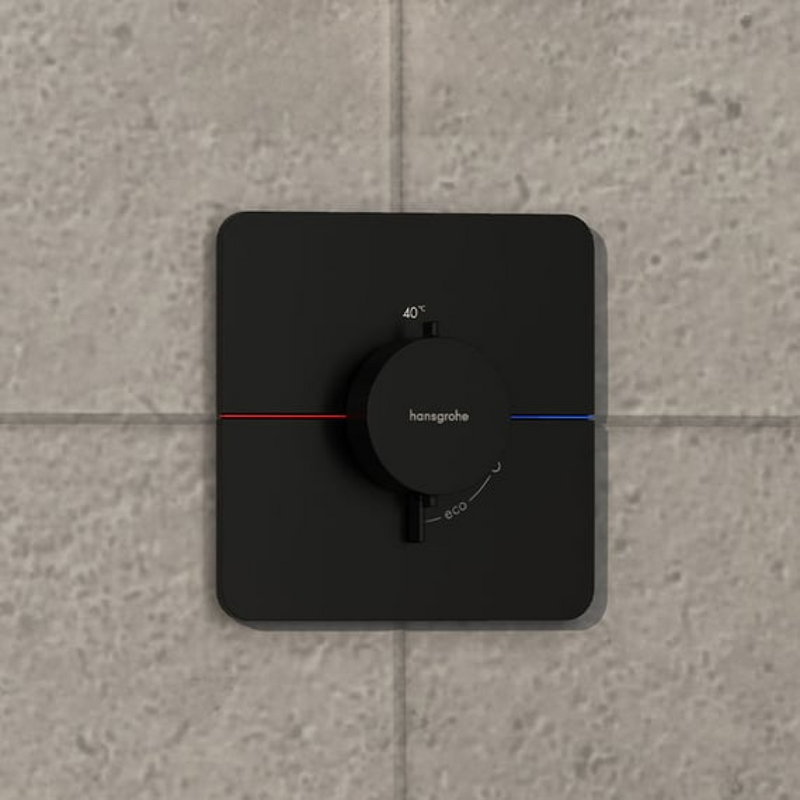 Термостатический смеситель встраиваемый Hansgrohe ShowerSelect Comfort Q 15588670 С ВНУТРЕННЕЙ ЧАСТЬЮ, черный матовый