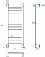 Полотенцесушитель электрический Energy Ergo2 P 100x40