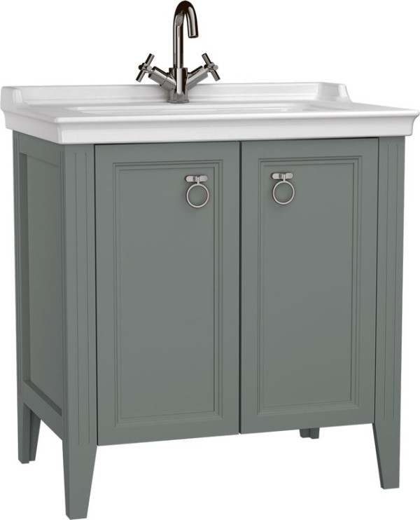 Тумба с раковиной VitrA Valarte Valarte 80 матовая серая