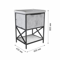 Тумба с раковиной Mixline Бруклин 60 бетон Тумба с раковиной Mixline Бруклин 60 бетон