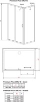 Душевой уголок Radaway Premium Plus DWJ+S 140x75 прозрачное стекло