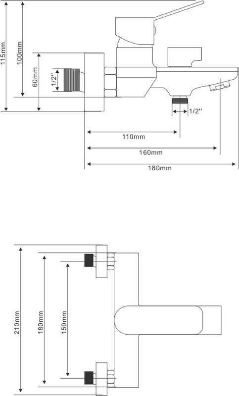 Смеситель для ванны с душем Olive'S Avia AV17201 хром