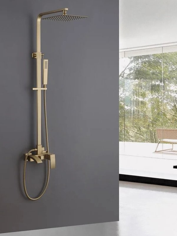 Душевая стойка Abber Wasserfall AF8616G матовое золото