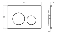 Кнопка смыва для унитаза BelBagno BB-03C-CRM пластик, цвет хром Кнопка смыва для унитаза BelBagno BB-03C-CRM пластик, цвет хром