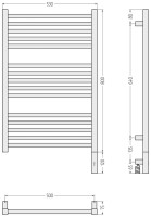 Полотенцесушитель электрический Сунержа Модус 3.1 020-5901-8050 90x55 см, подключение справа, шампань, лесенка