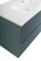 Тумба с раковиной BelBagno Uno 100 подвесная, 2 ящика, матовая голубая