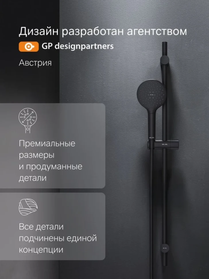 Душевой гарнитур AM.PM Like F0180022 черный