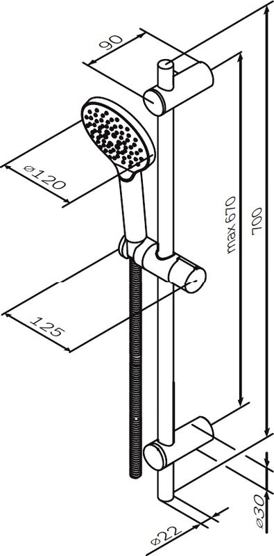 Душевой гарнитур AM.PM Like F0180022 черный