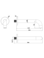Излив WHITECROSS Y1200CPB брашированная медь