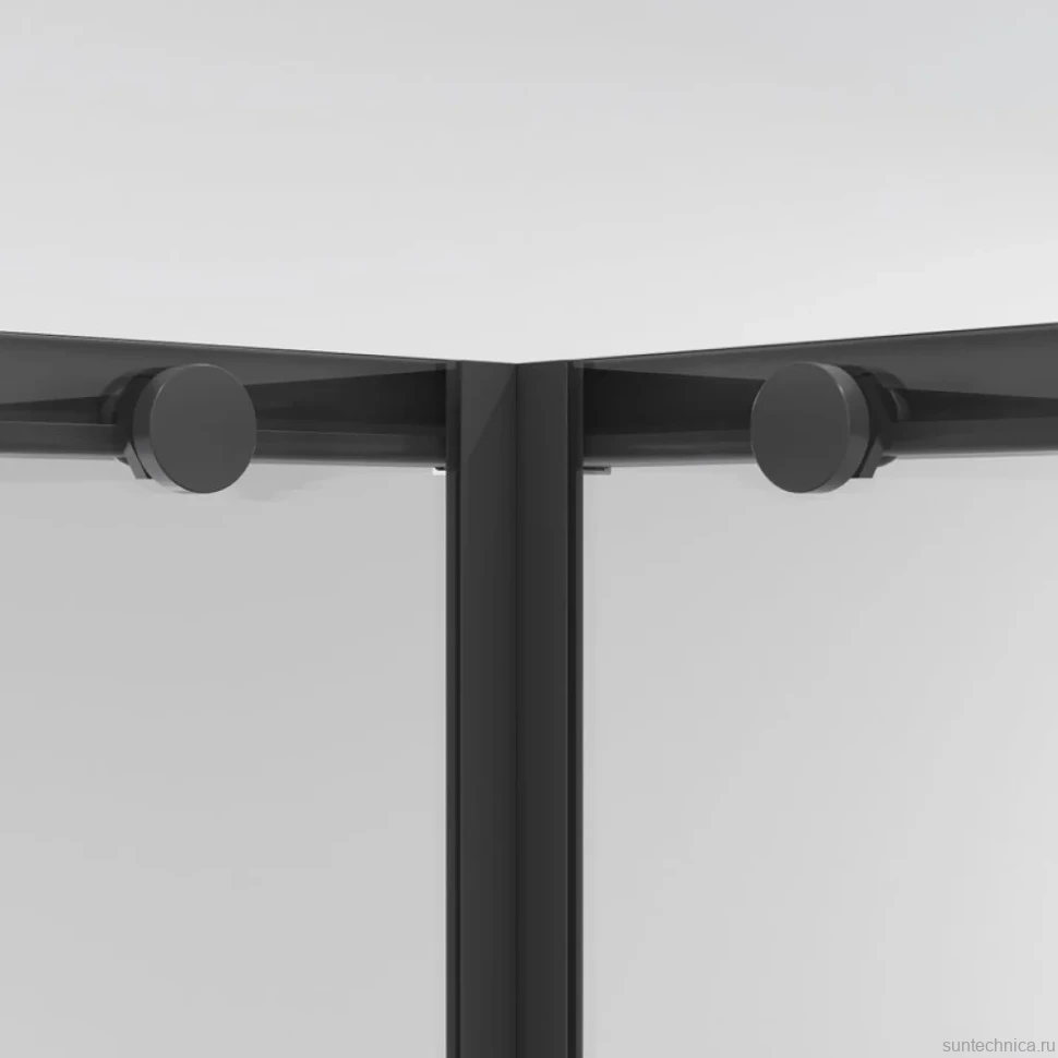 Душевой уголок Niagara Nova NG-6824-34BLACK 100x100, профиль черный матовый, стекло прозрачное