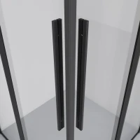Душевой уголок Niagara Nova NG-6824-34BLACK 100x100, профиль черный матовый, стекло прозрачное