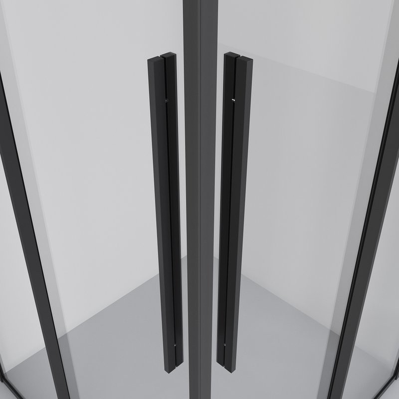 Душевой уголок Niagara Nova NG-6824-34BLACK 100x100, профиль черный матовый, стекло прозрачное