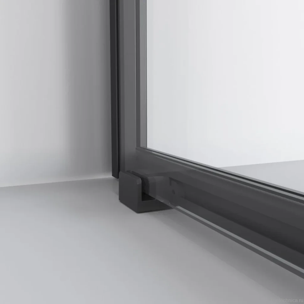 Душевой уголок Niagara Nova NG-6824-34BLACK 100x100, профиль черный матовый, стекло прозрачное