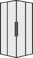 Душевой уголок Niagara Nova NG-6824-34BLACK 100x100, профиль черный матовый, стекло прозрачное