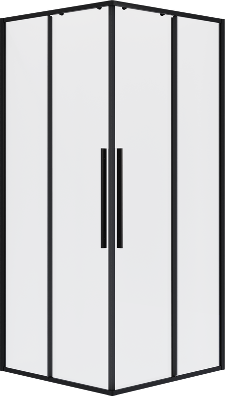 Душевой уголок Niagara Nova NG-6824-34BLACK 100x100, профиль черный матовый, стекло прозрачное