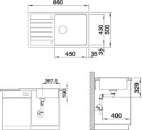 Мойка кухонная Blanco Legra XL 6 S антрацит