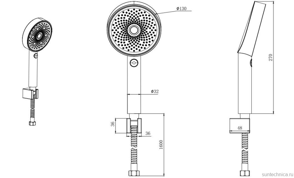 Смеситель для душа AQUATEK Ника AQ1834CR хром