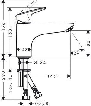Смеситель на борт ванны Hansgrohe Logis 71311000