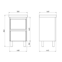 Тумба с раковиной Dreja Luxury Plus 50 серый базальт Тумба с раковиной Dreja Luxury Plus 50 серый базальт