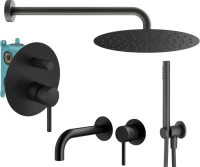 Комплект для ванной Plumberia Selection Ixo KITXO18NO210 С ВНУТРЕННЕЙ ЧАСТЬЮ, черный матовый