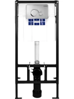 Комплект Инсталляция BETTOSERB Sava Fix Slim 40006456 + Кнопка Twin 40006464 цвет глянцевый хром