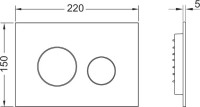 Кнопка смыва TECE Loop 9240925 черная матовая