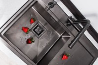 Смеситель для кухни Omoikiri Nagano PVD-GM вороненая сталь